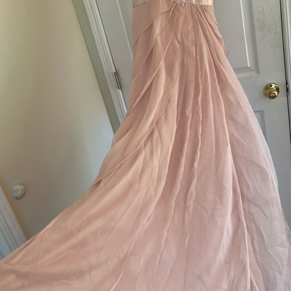 Adriana Papell One Shoulder Ruffled Chiffon Formal Gown - Picture 3 of 8